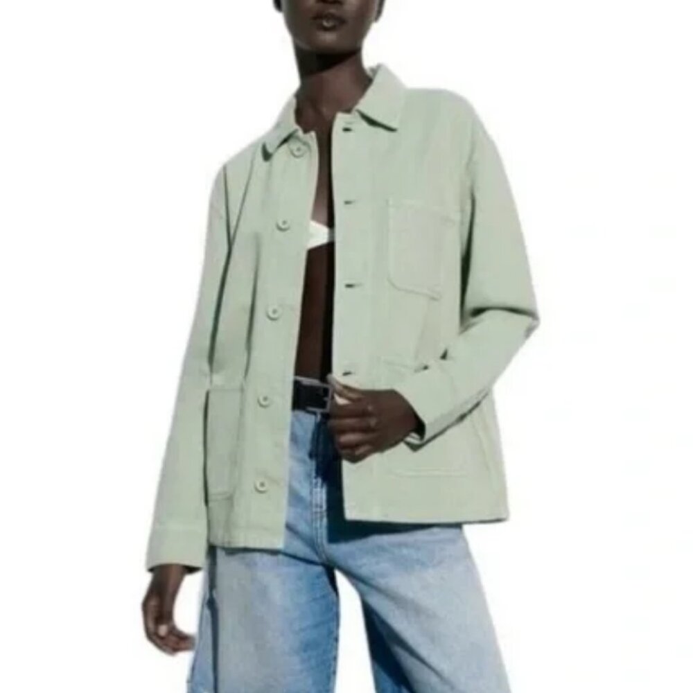 Zara Shirt Jacket With Pockets